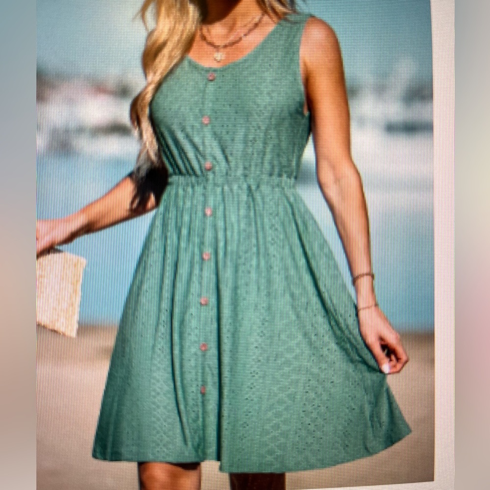 Cupshe NWT Embroidered Buttoned Mini Dress